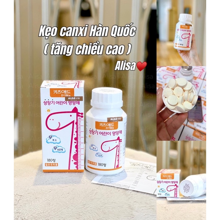 Kẹo canxi hươu cao cổ Hàn quốc 180viên - ALISA