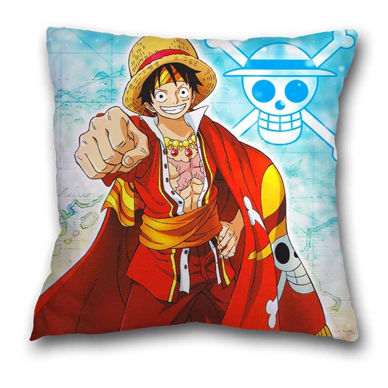 Gối Tựa Lưng In Hoạt Hình One Piece Dễ Thương Chuyên Dùng Cho Ghế Sofa / Xe Hơi