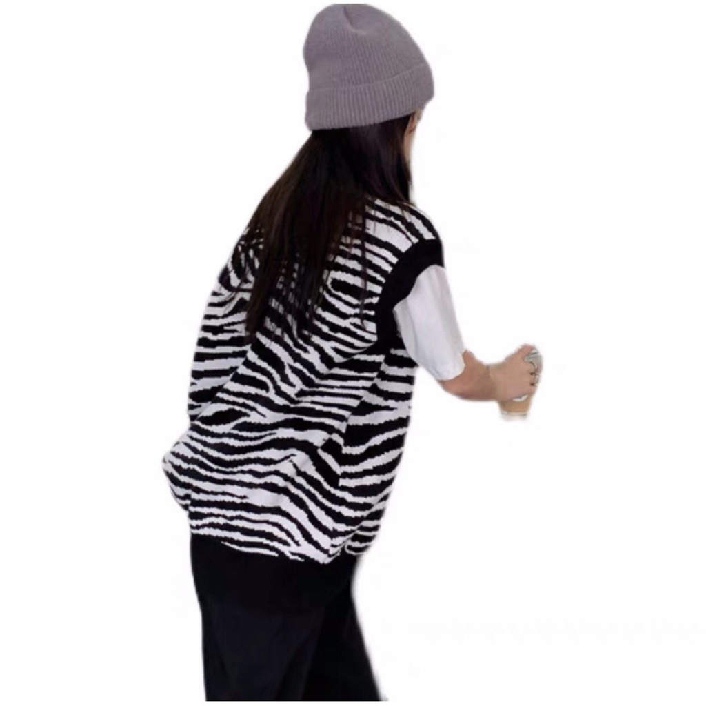 Áo Thun GILE Xuân Hè Loang Ngựa Vằn Form Rộng Unisex Ulzzang