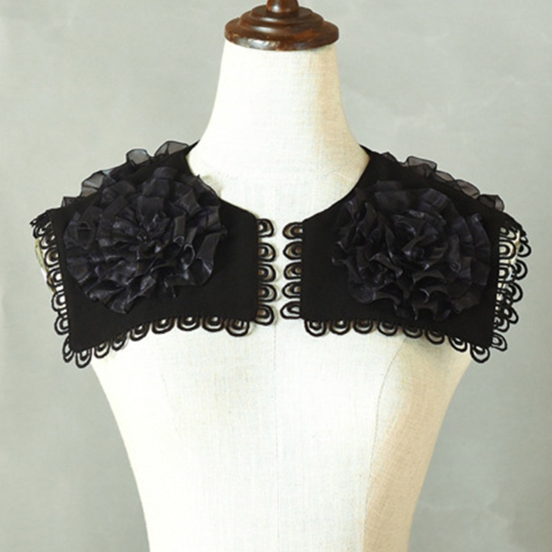 Khăn Choàng Ren Hoa Thiết Kế Mở Thanh Lịch Cho Nữ