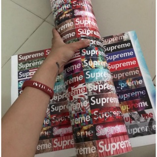 40 miếng Sticker supreme dán nón bảo hiểm vali laptop