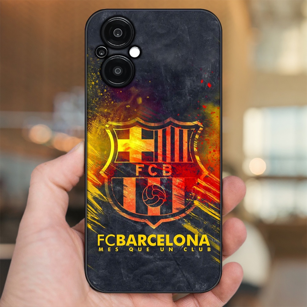 Ốp lưng Oppo Reno 8Z 5G viền đen in hình Barcelona Barca