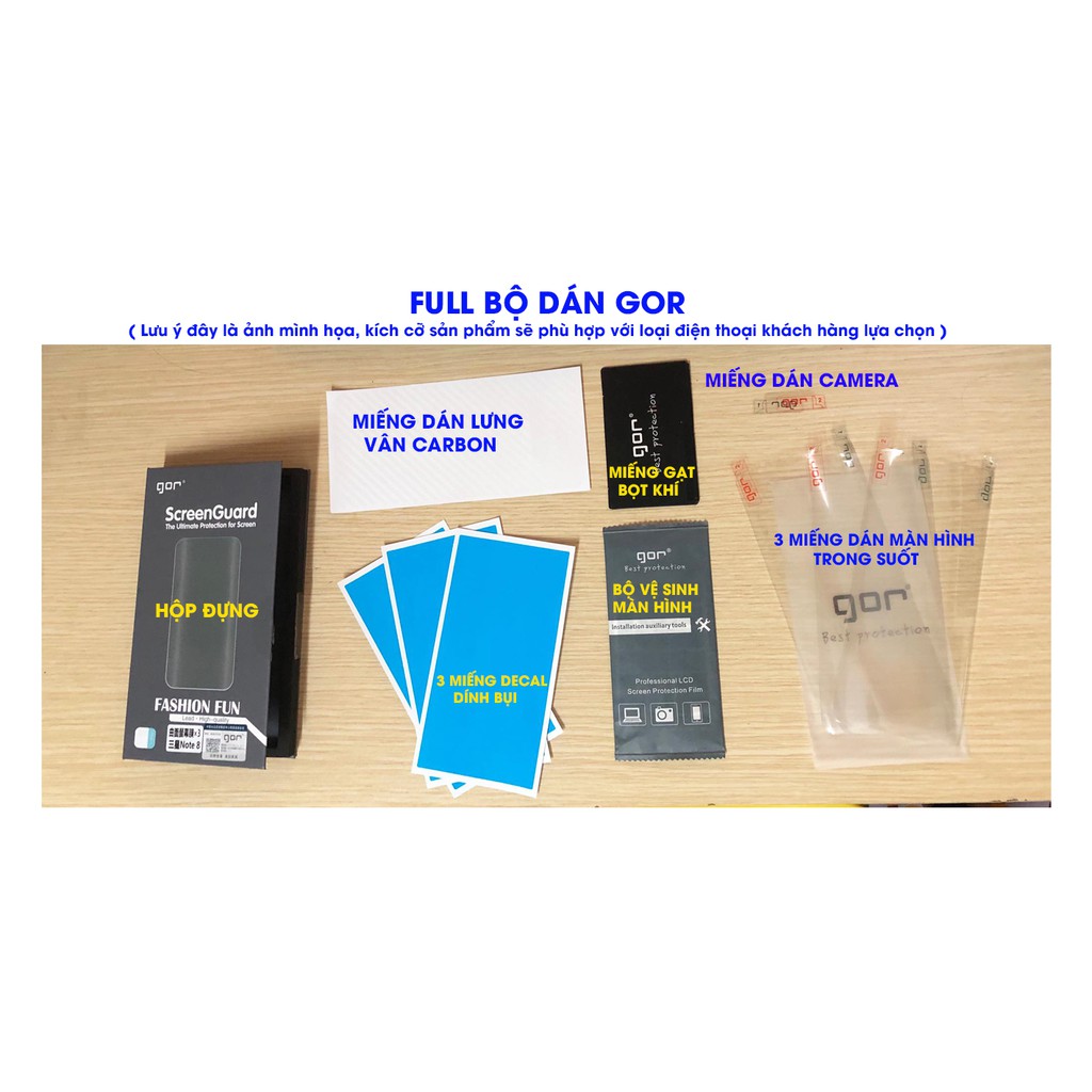 Bộ 4  miếng dán gor dành cho galaxy S9 plus