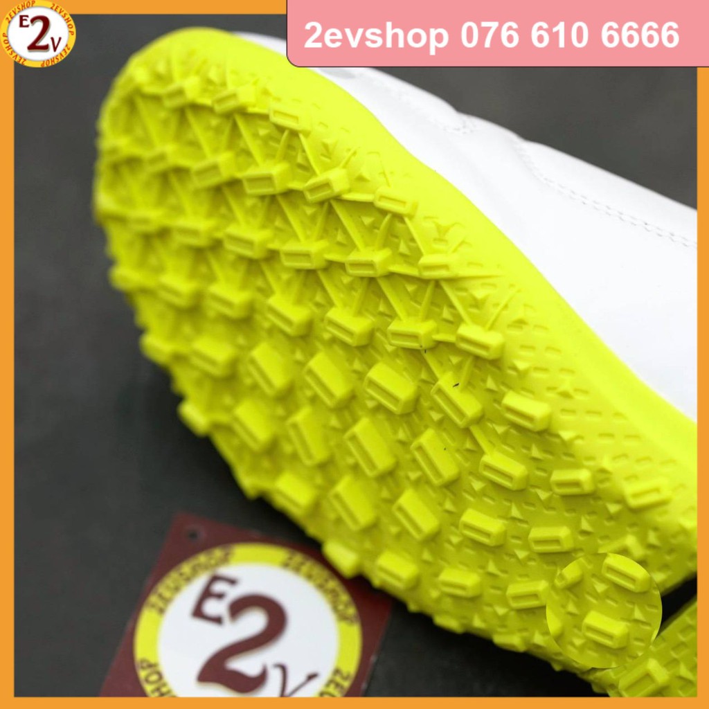 Giày đá bóng nam cỏ nhân tạo 𝐓𝐢𝐞𝐦𝐩𝐨 𝐋𝐞𝐠𝐞𝐧𝐝 𝟗 𝐀𝐜𝐚𝐝𝐞𝐦𝐲 Trắng Vàng, giày đá banh thể thao hot trendy - 2EVSHOP