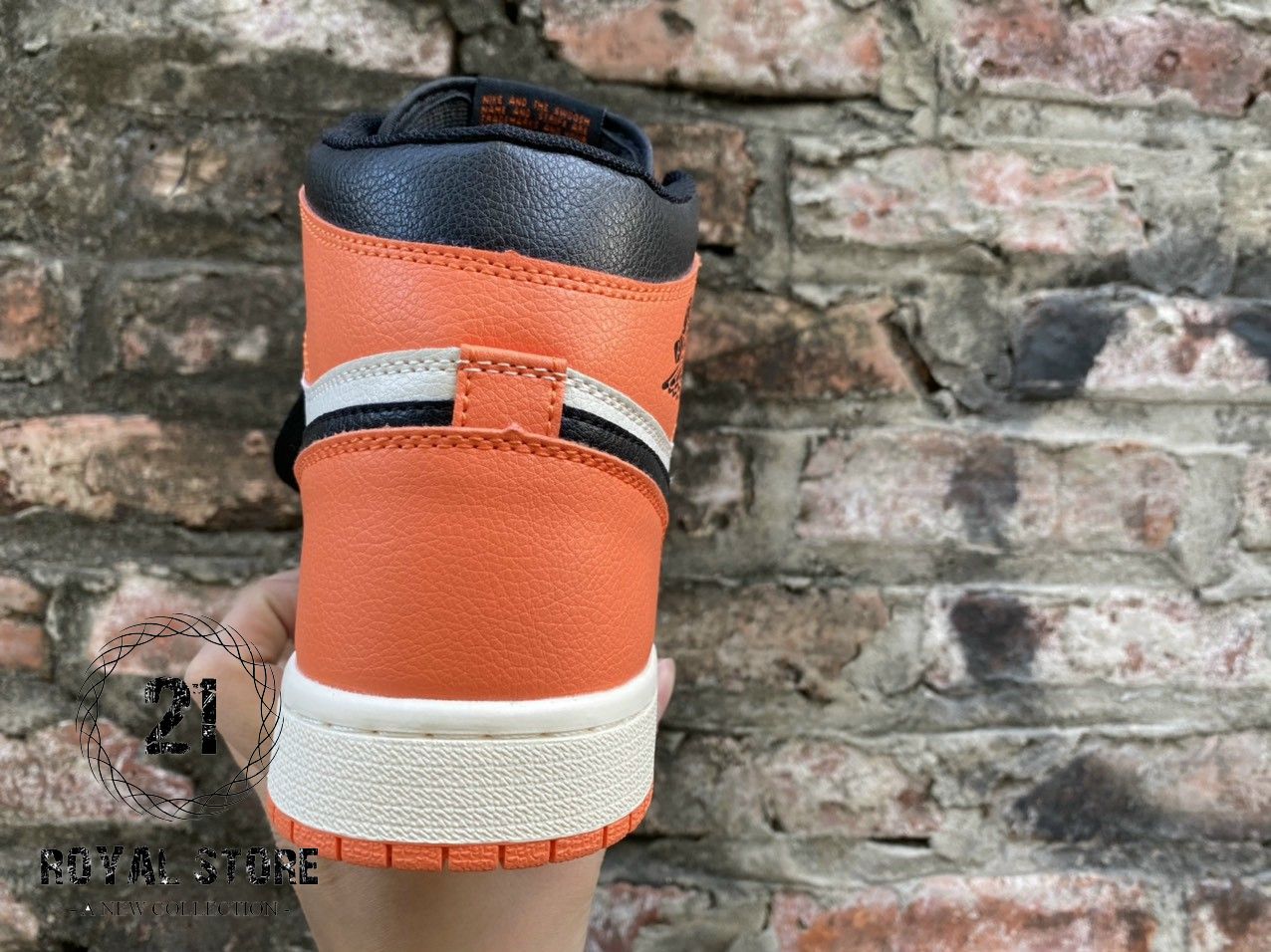 (ẢNH THẬT-FULL BOX) Giày thể thao AIR JORDAN 1 Retro High Shattered Backboard màu cam đen mũi cam