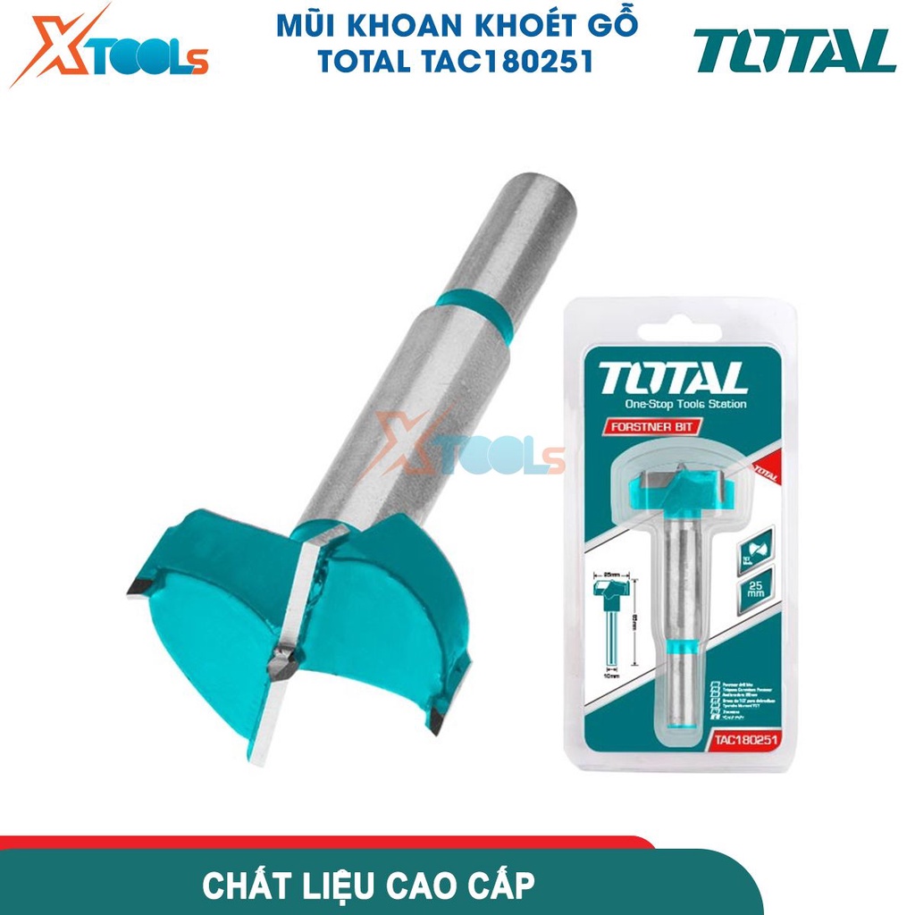 Mũi khoan khoét lỗ TOTAL 25-35mm mũi khoan lỗ lưỡi TCT hợp kim siêu cứng [CHÍNH HÃNG][XTOOLS]