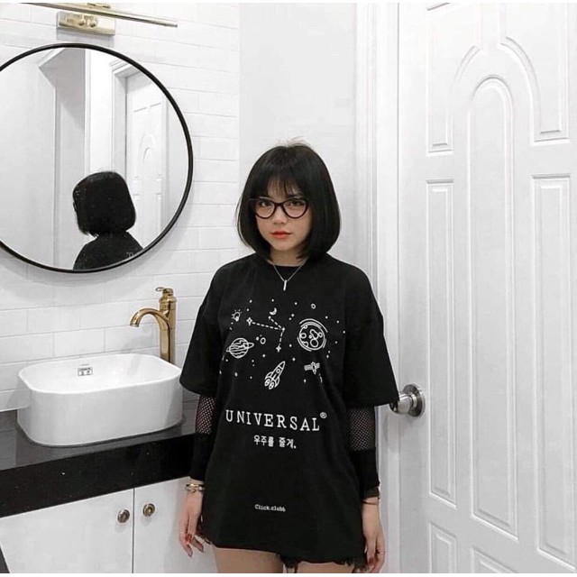 [SIÊU RẺ] Áo Tay Lỡ UNIVERSAL Click.Clubb Dáng Rộng Dưới 75kg