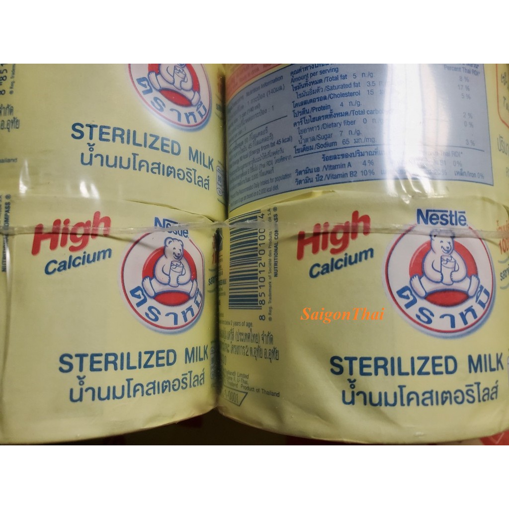 1 lốc Sữa gấu Nestle màu Xanh, màu Vàng chính hãng