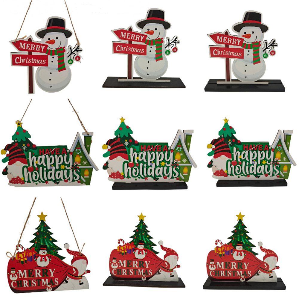 ESPO Phụ Kiện Treo Trang Trí Giáng Sinh Bằng Gỗ DIY