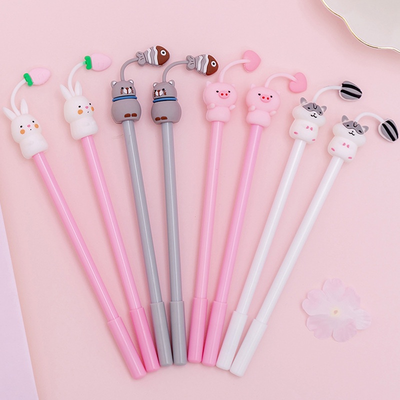 Bút Mực gel Hình Thú Cưng Hoạt Hình Sáng Tạo Dễ Thương Ruột bút gel bút bi hình thú bút bi bấm cute