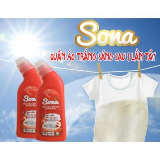 Tẩy Trắng Tẩy Mốc Quần Áo SoNa 280ml Không Phai Màu Không Chất Độc Hại Phù Hợp Cho Cả Đồ Trẻ Nhỏ