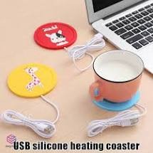 Đế Lót Cốc Silicon Hâm Nóng Đồ Uống Cổng Sạc USB Họa Tiết Hoạt HìnhM17