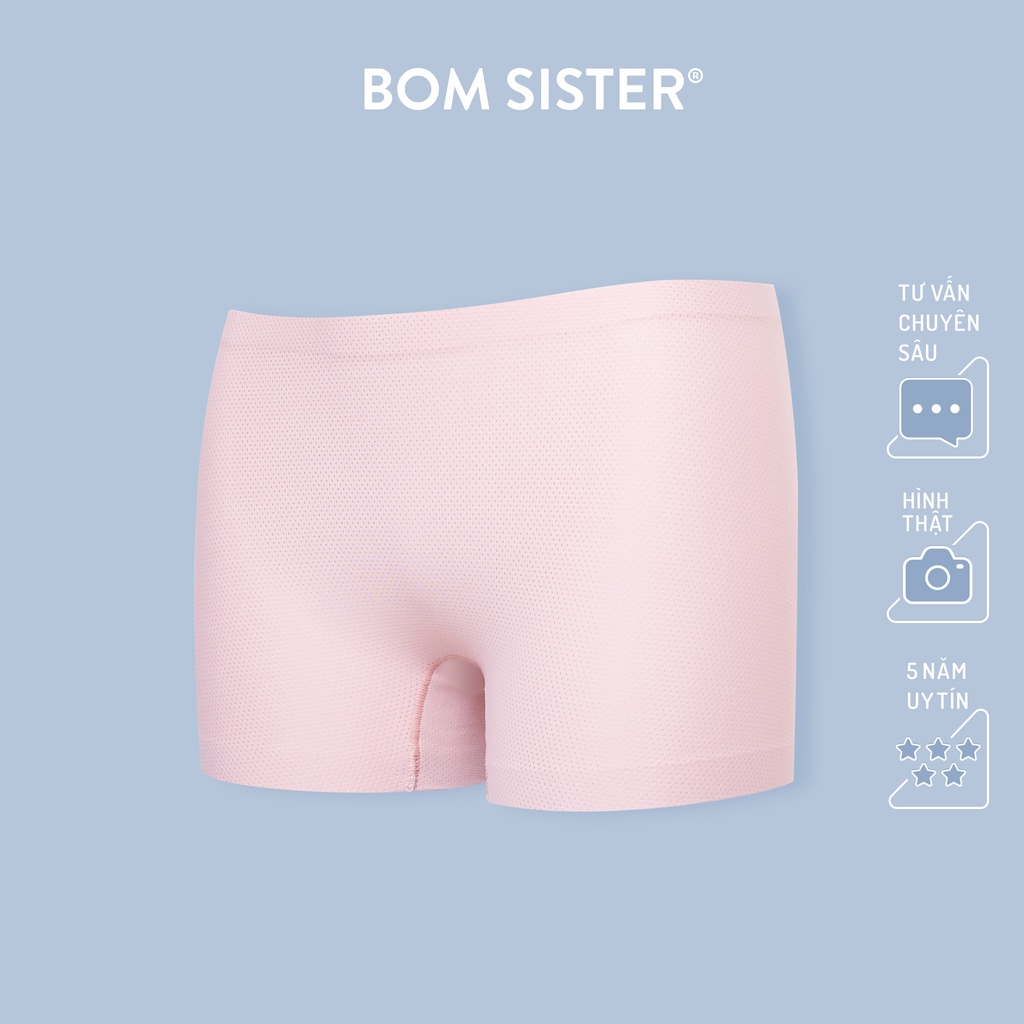 [Mã FARSBR99A giảm 10% đơn 99K] Quần đùi chống lộ chất su thông hơi ép viền màu trơn BOM SISTER QD412 | BigBuy360 - bigbuy360.vn
