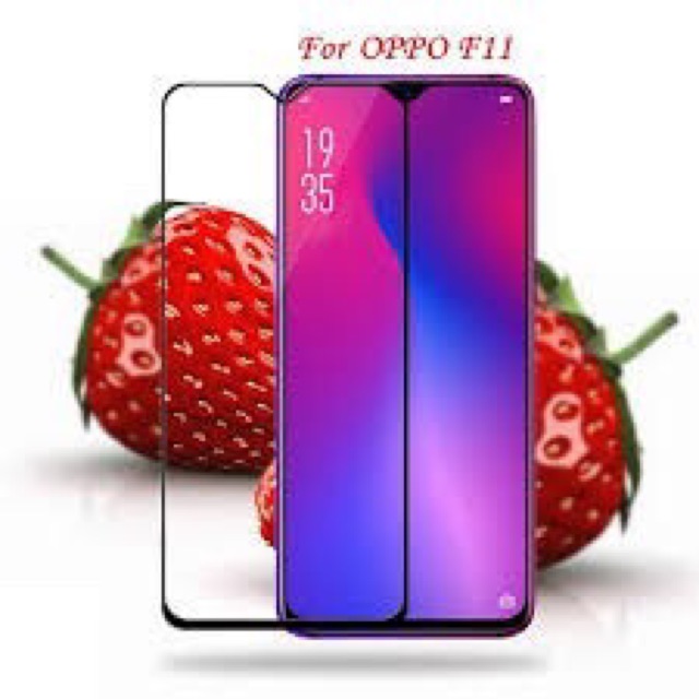 Bộ 4 kính cường lực oppo F11 Full keo,Full màn chuẩn loại 1