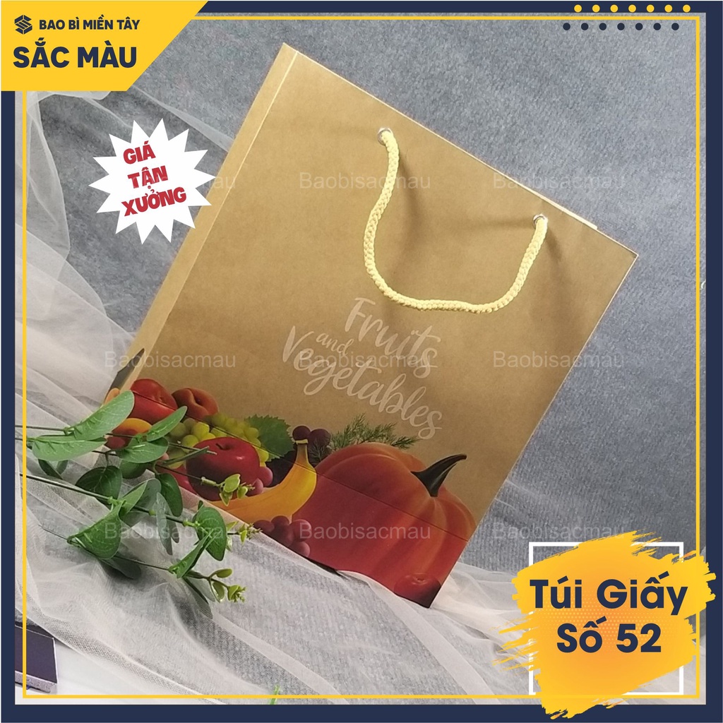 Sét 5 túi giấy đựng trái cây, thực phẩm , quà tặng....- Túi giấy số 52