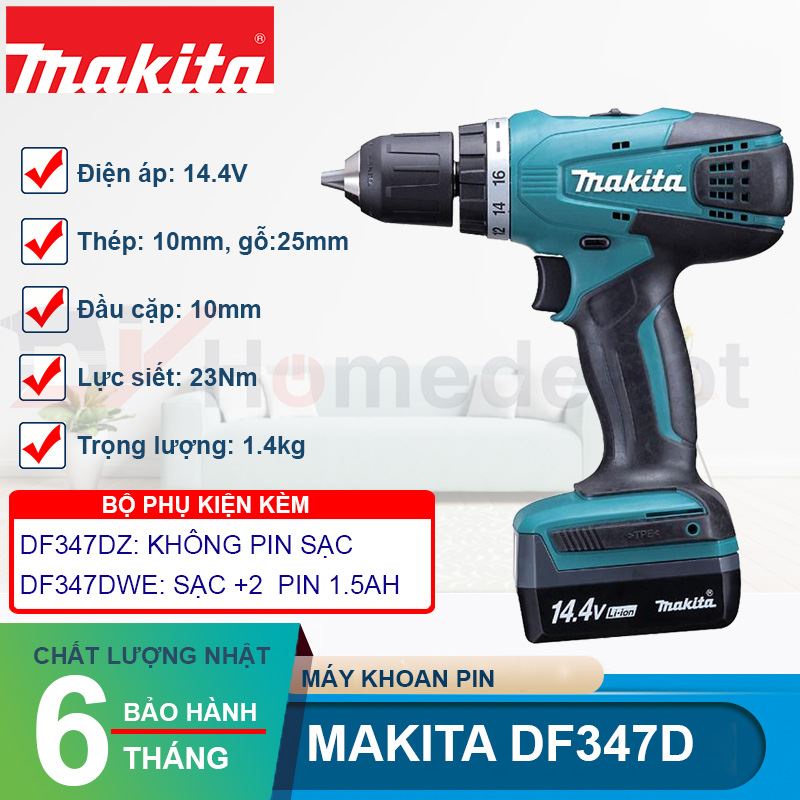 Máy khoan Pin Makita DF488DWE--DF330DWE--DF331DSAE--DF347DWE--DDF453SYE