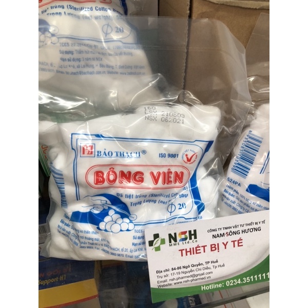 BÔNG GÒN VIÊN BẢO THẠCH TIỆT TRÙNG GÓI 50GR, BÔNG GÒN Y TẾ DẠNG VIÊN BẢO THẠCH 3cm x 3cm bông viên y tế 50gr bảo thạch