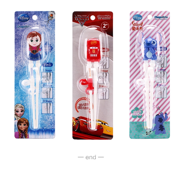 Đũa Tập Ăn 3D Hình Công Chúa Disney / Elsa / Người Nhện Cho Bé