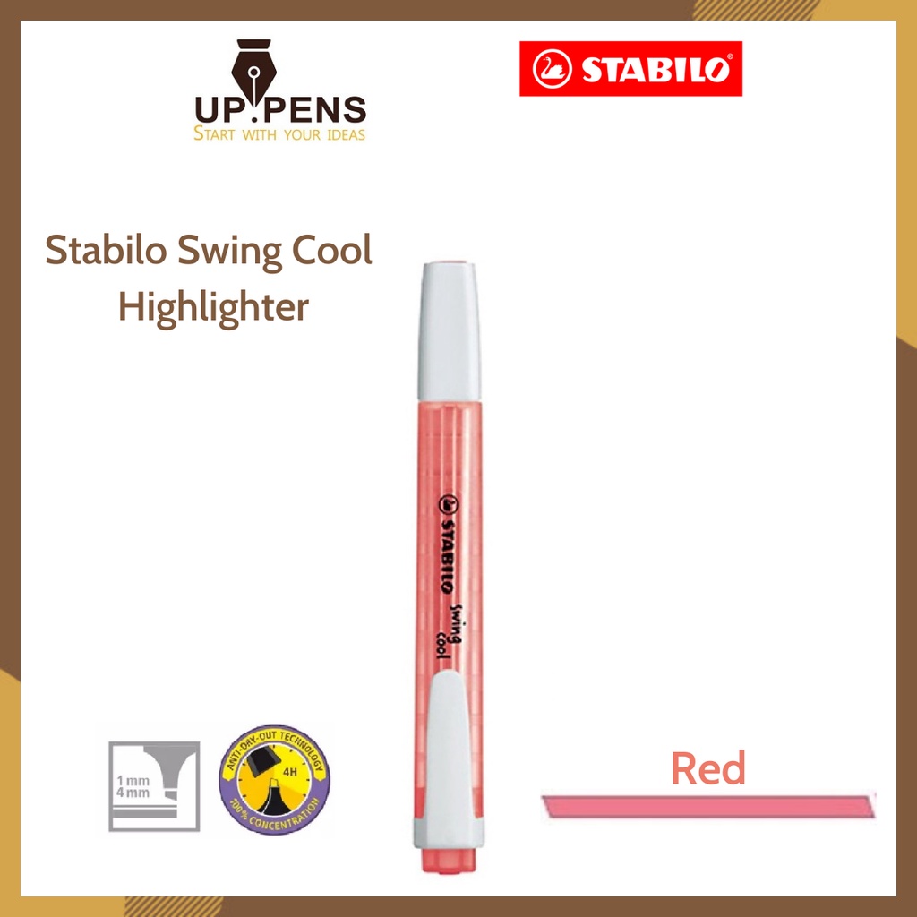 Bút dạ quang Stabilo Swing Cool Highlighter – Màu đỏ (Vermelho)