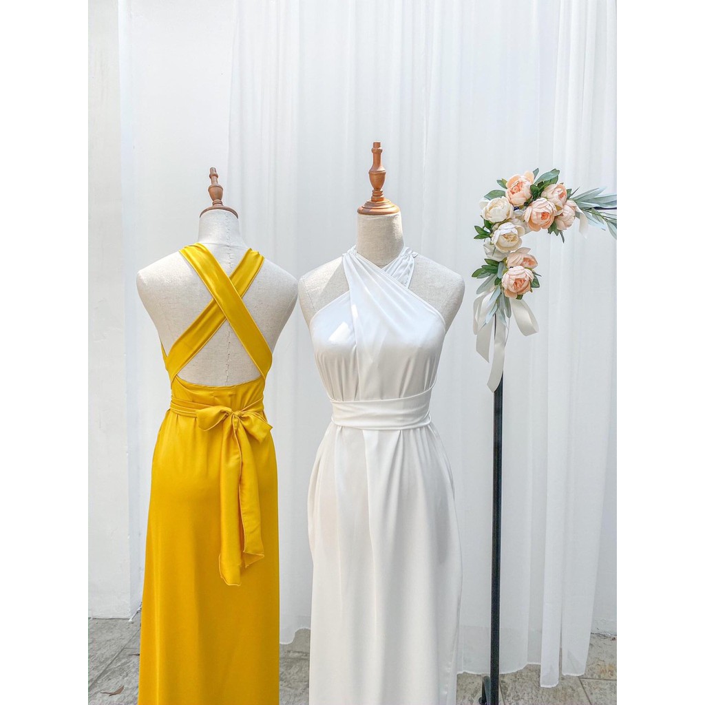 Đầm maxi lụa satin thiết kế Maika dress - đầm đi tiệc thiết kế | BigBuy360 - bigbuy360.vn