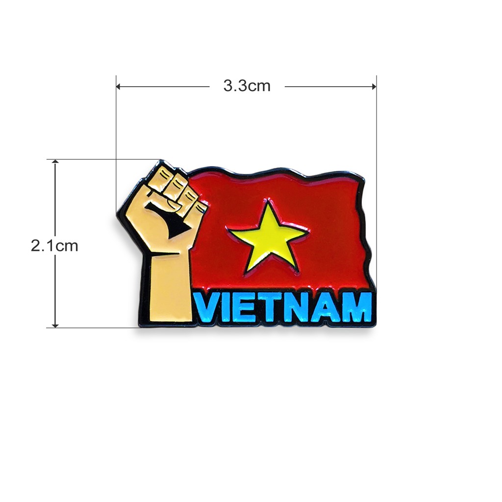 Pin Cài Áo Lá Cờ VN Saigonir-Huy Hiệu-Ghim Cài Áo, Mũ, Balo, Túi Xách-Enamel Pin-Vietnam Souvenir-Quà Lưu Niệm Việt Nam