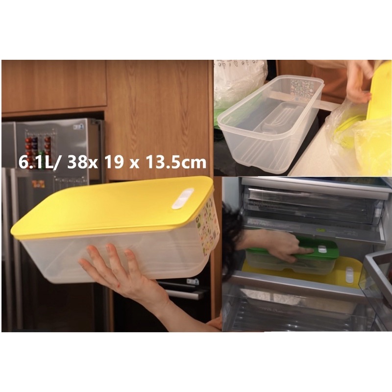Hộp trữ rau củ có nút hô hấp Ventsmart size bự 6.1L