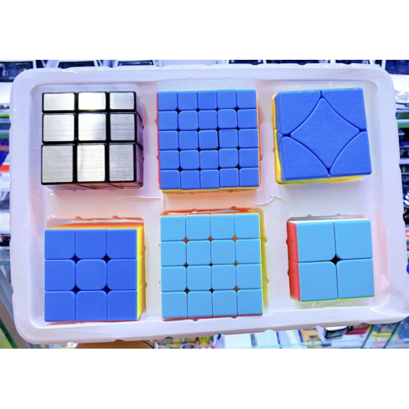 Hộp 6 rubik đủ loại đồ chơi rubik cho bé