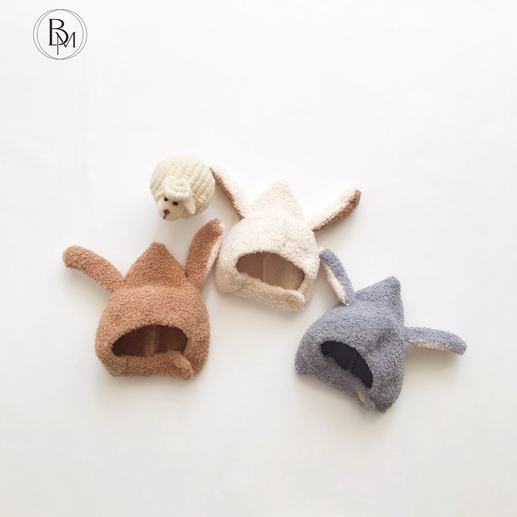 Mũ tai thỏ BANMA giữ ấm cho bé từ 3-24 tháng tuổi