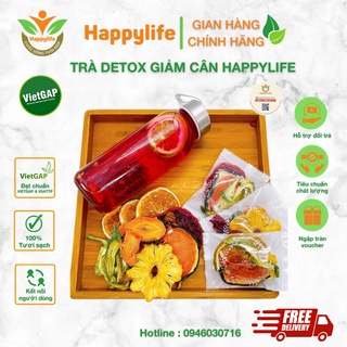 Trà detox giảm cân happylife - set 30 gói tặng 3 món quà đến 99k