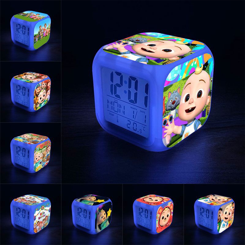 Cocomelon Alarm Clock LED Multi-Function Change Digital Colorful Luminous Gift