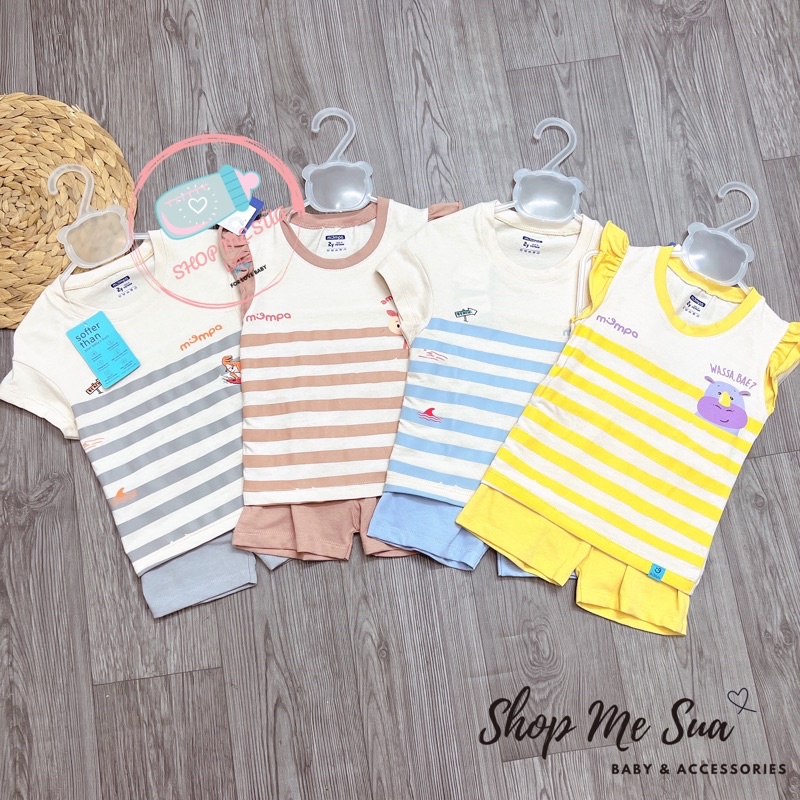 MOMPA Bộ quần áo cộc tay mùa hè siêu xinh dành cho bé từ 1 đến 5 tuổi
