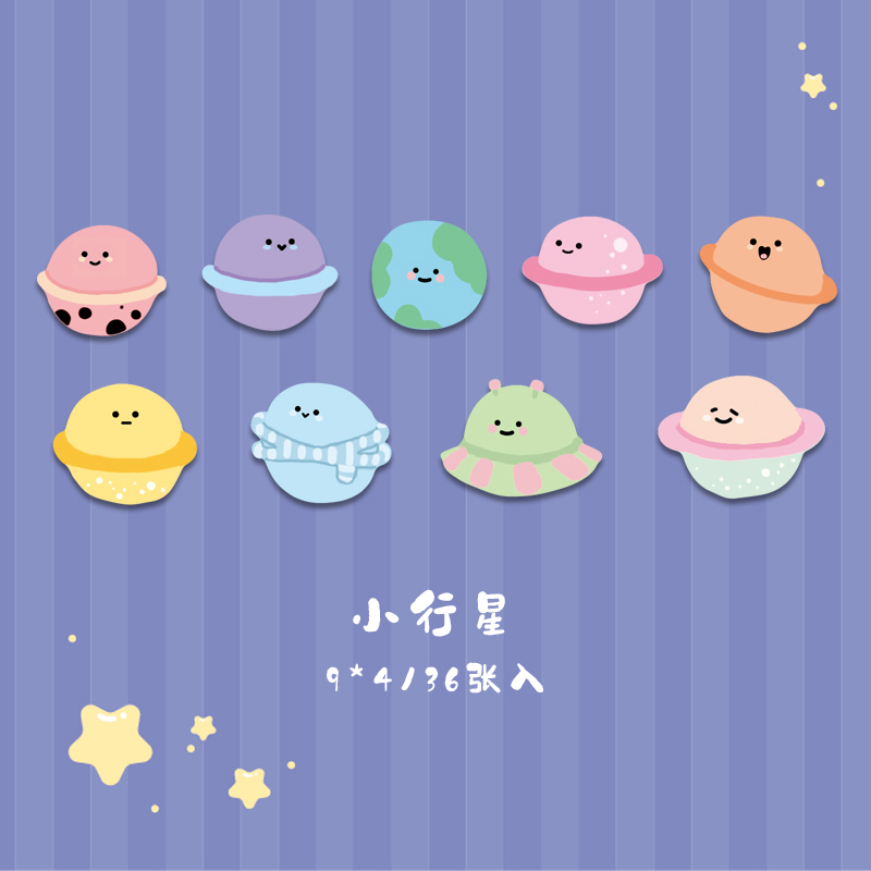 Set 36 / 40 Tờ Sticker Dùng Trang Trí Sổ Lưu Niệm