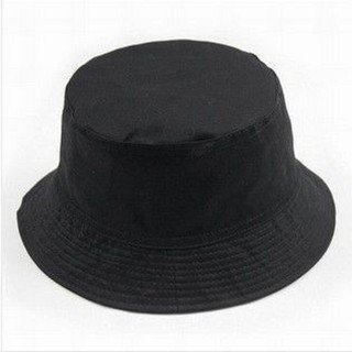 NÓN BUCKET TAI BÈO MÀU ĐEN TRƠN