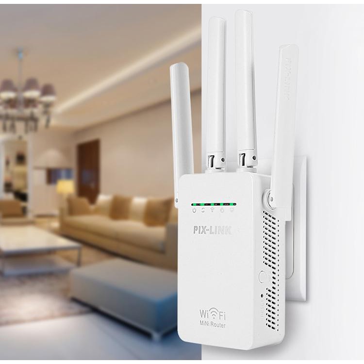 [Mã SKAMSALE03 giảm 10% đơn 200k] Kích Sóng Wifi Pix-Link LV-WR09 (4 Anten)