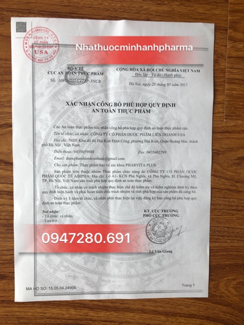 Pharvita Plus Bổ Sung Vitamin Và Khoáng Chất (hộp 60 viên ) | Thế Giới Skin Care