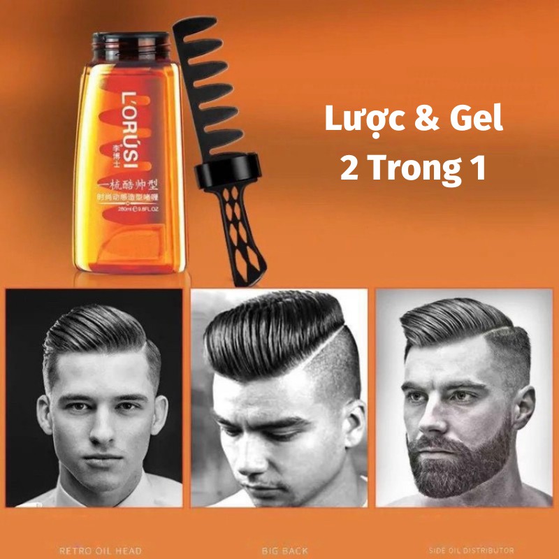 Gel vuốt Tóc Kèm Lược Tiện Dụng LORUSI