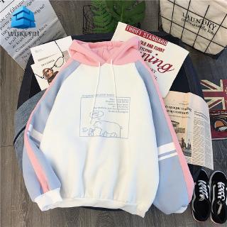 Áo hoodie dáng rộng phong cách Hàn Quốc