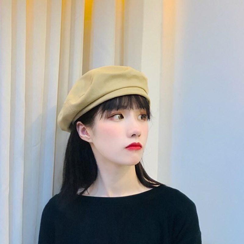 Mũ Beret Denim Phong Cách Pháp Cổ Điển Thời Trang Mùa Đông Cho Nữ