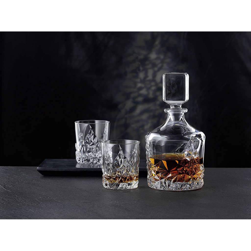 Set bình Nachtmann Sculpture 101984 Whiskyset set/3 gồm 1 bình và 2 cốc