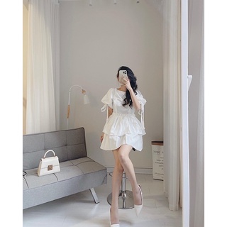 Váy nơ tay tầng 2 màu by samhyewear
