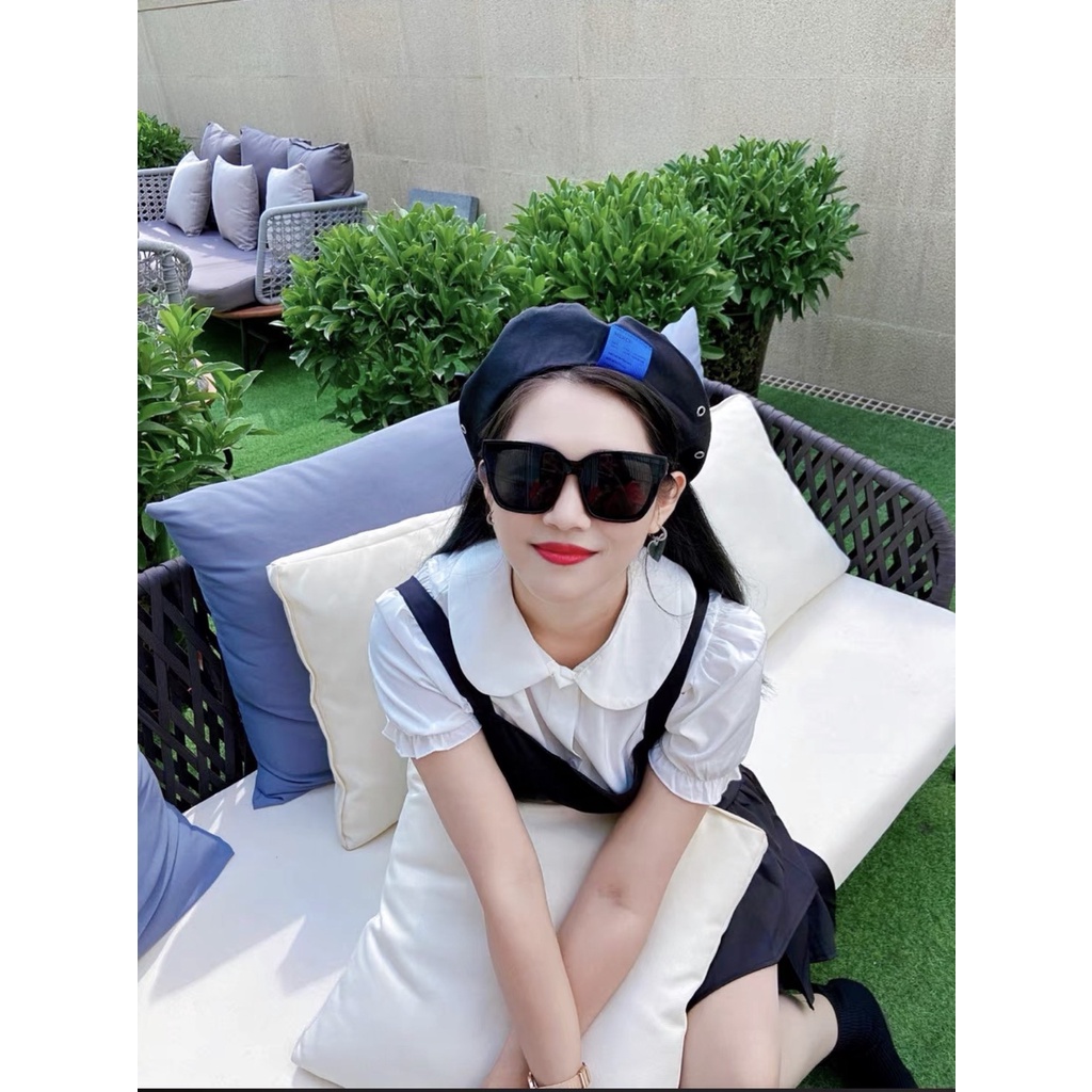 Mũ baret gió tag màu cao cấp phong cách sao Hàn Quốc