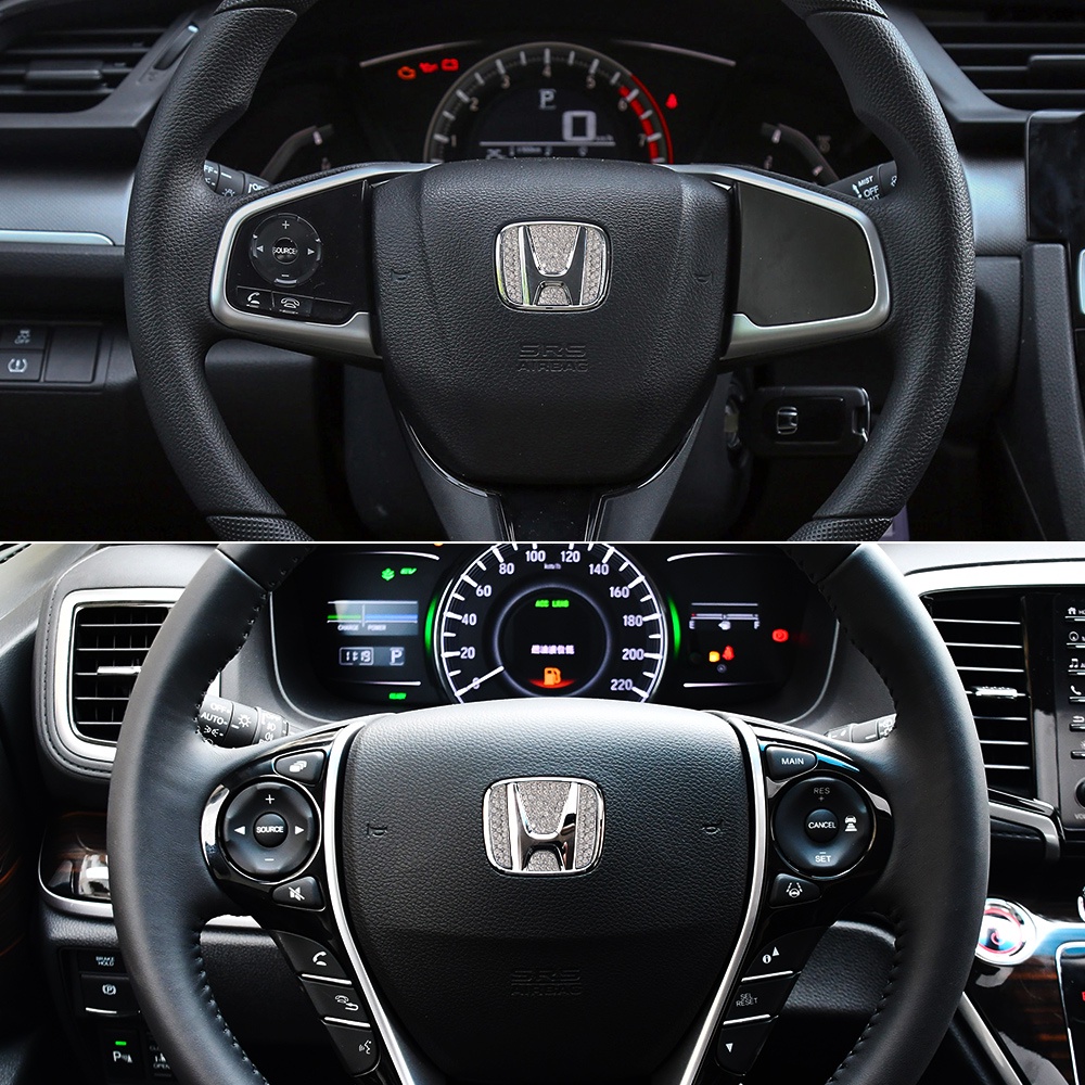 Miếng Dán Logo Trang Trí Vô Lăng Xe Hơi Honda Bmw Đính Pha Lê Lấp Lánh
