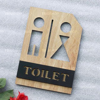 Bảng gỗ toilet trang trí decor cửa nhà vệ sinh chỉ dẫn cho khách hàng [TRANH TREO CÔNG TY]