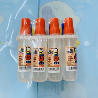1 Lốc 12 Lọ Hồ Nước, Keo Dán Giấy K12 Lọ 30ml - 956023