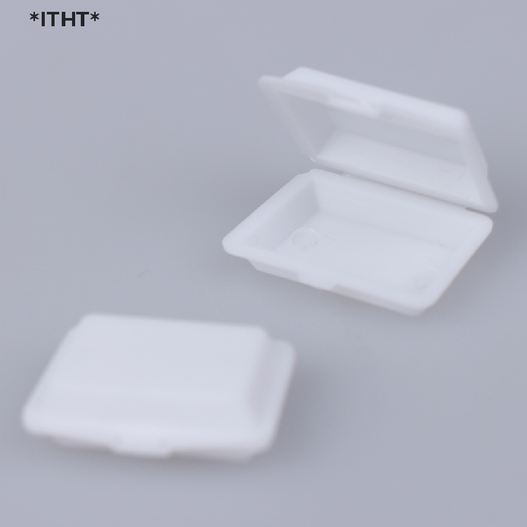 Bộ 2 hộp cơm dùng một lần đồ chơi tỉ lệ 1/12 để trang trí nhà búp bê