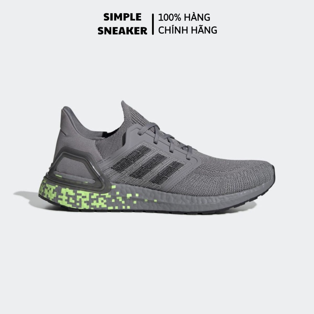 Giày Sneaker Adidas Ultra Boost 20 Chính Hãng - Ultraboost 20 Digital Grey - Giày Chạy Bộ Adidas Tốt Nhất Thế Giới