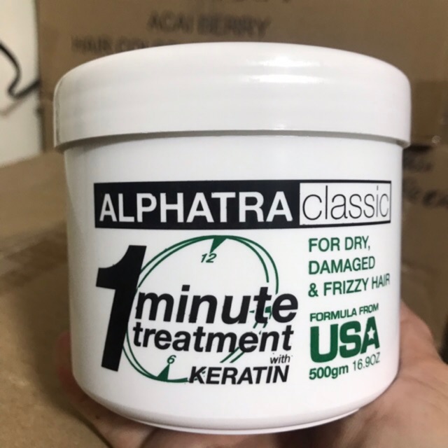 (Chính hãng)Kem hấp ủ 1 phút One Minute Treatment Alphatra ( Usa) 500ml