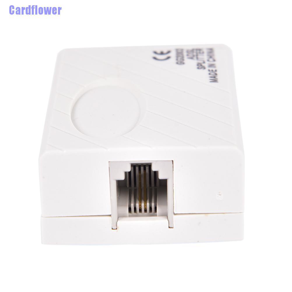 Cardflower  RJ11 Cable Line ADSL Fax Modem Phone Network Jack Micro Filter Splitter Adapter