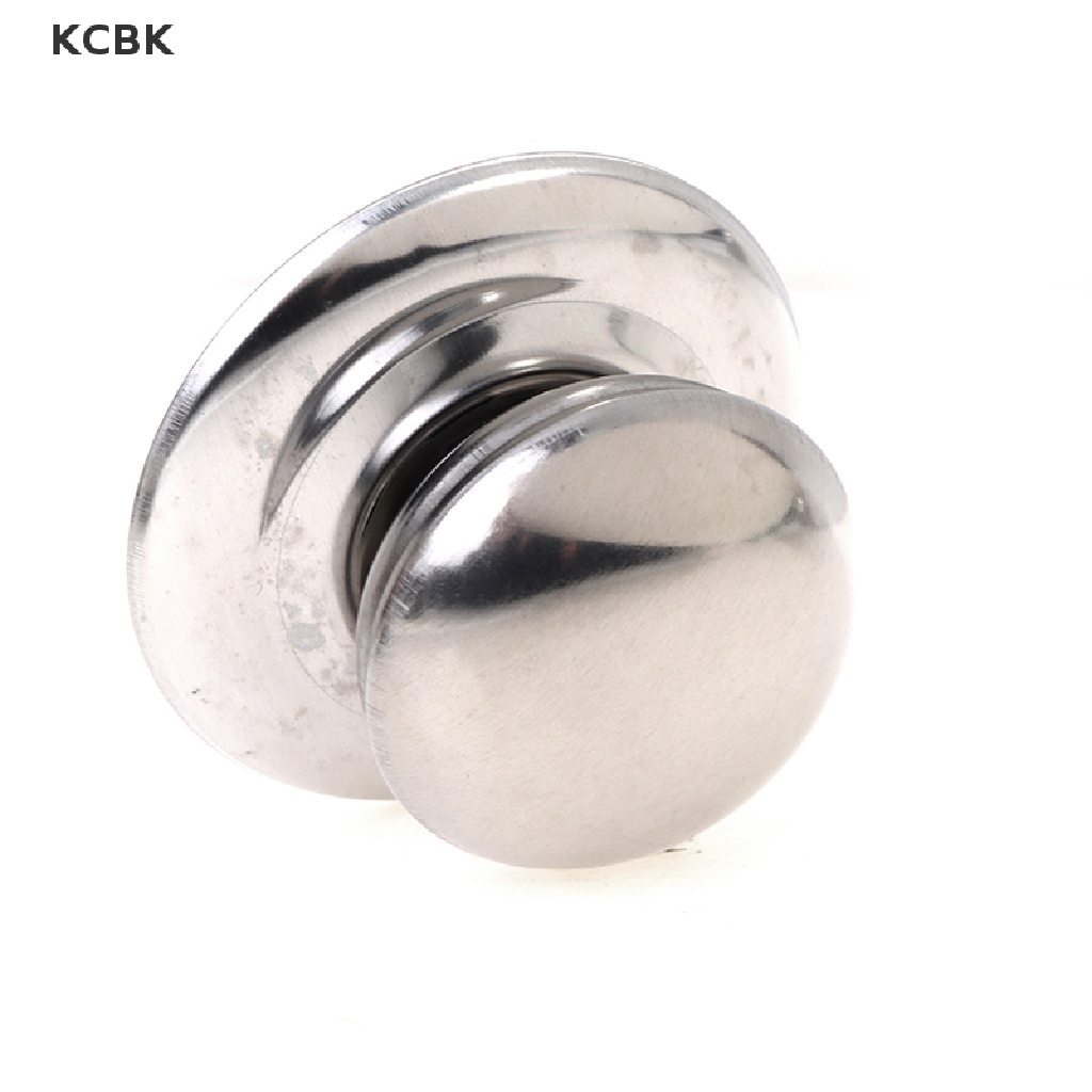 KC 2pcs/set Stainless Steel Replaceable Cover Button Pan Pot Glass Lid Cover Handle BK