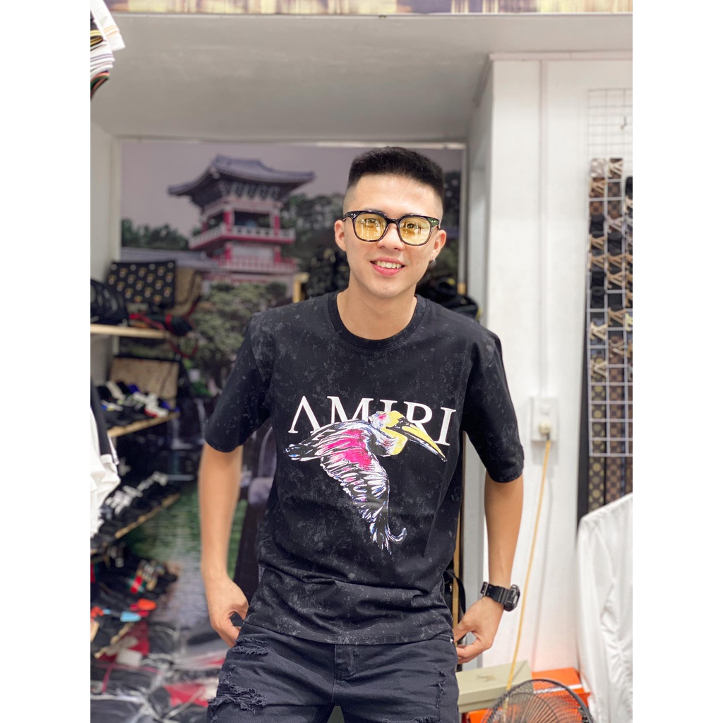 [ FREE SHIP ] Áo Phông Amiri Nam Hình Chim Chấm Loang Trắng | BigBuy360 - bigbuy360.vn